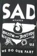 画像2: Moonage Devilment / ×THRASHER 「SAD」 BIG Tシャツ F ブラック O-25-09-16-016-Mo-ts-YM-ZT0919X (2)