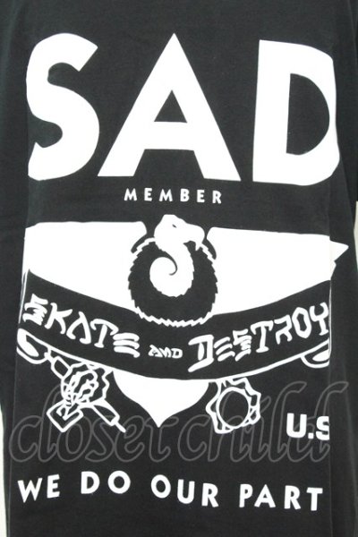 画像2: Moonage Devilment / ×THRASHER 「SAD」 BIG Tシャツ F ブラック O-25-09-16-016-Mo-ts-YM-OS