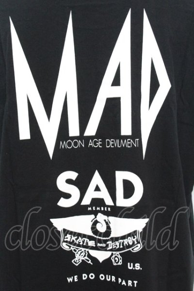 画像4: Moonage Devilment / ×THRASHER 「SAD」 BIG Tシャツ F ブラック O-25-09-16-016-Mo-ts-YM-OS