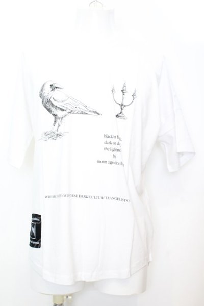 画像1: Moonage Devilment / black in black Tシャツ F ホワイト O-25-09-16-017-Mo-ts-YM-OS