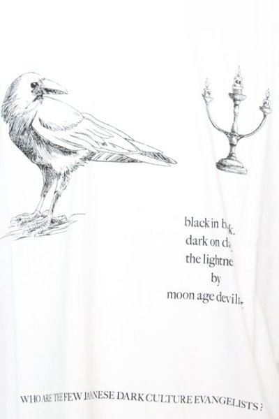 画像2: Moonage Devilment / black in black Tシャツ F ホワイト O-25-09-16-017-Mo-ts-YM-OS