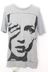 Moonage Devilment / フェイスプリントTシャツ 46 グレー O-25-09-16-018-Mo-ts-YM-OS