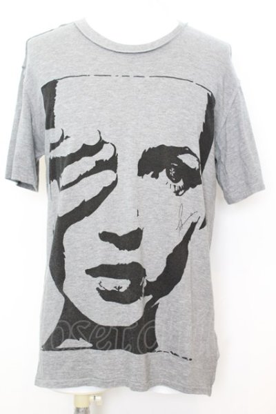 画像1: Moonage Devilment / フェイスプリントTシャツ 46 グレー O-25-09-16-018-Mo-ts-YM-OS