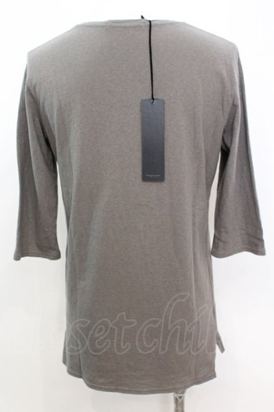 画像3: Moonage Devilment / ボタンネック五分袖Tシャツ 48 アスファルト O-25-09-16-021-Mo-ts-YM-ZT151 (3)