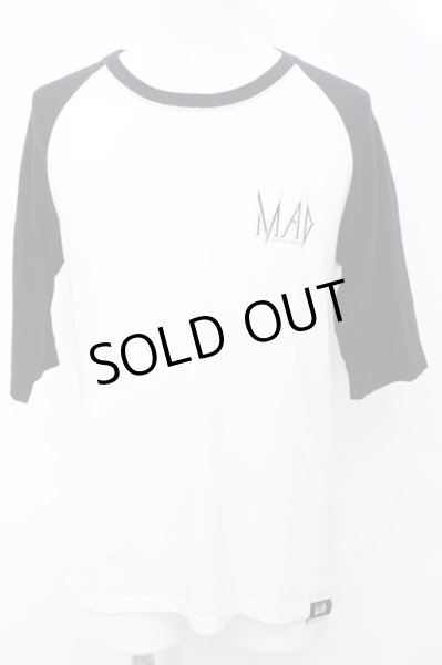 画像1: Moonage Devilment / ラグランカットソー 46 ホワイトｘブラック O-25-09-16-023-Mo-ts-YM-ZT0919X (1)