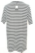 画像2: Moonage Devilment / ボーダーVネック Tシャツ 46 ホワイト O-25-09-16-030-Mo-ts-YM-OS (2)
