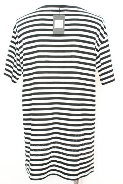 画像2: Moonage Devilment / ボーダーVネック Tシャツ 46 ホワイト O-25-09-16-030-Mo-ts-YM-OS