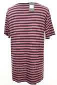 画像2: Moonage Devilment / ボーダーVネック Tシャツ 46 レッド O-25-09-16-031-Mo-ts-YM-OS (2)
