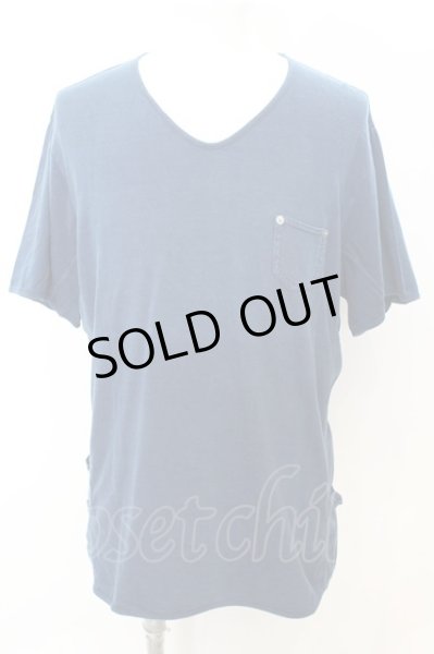 画像1: Moonage Devilment / ユーズドウォッシュポケットTシャツ 46 インディゴ O-25-09-16-034-Mo-ts-YM-ZT256 (1)