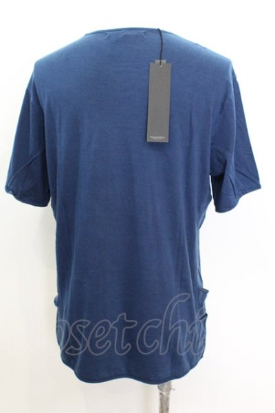 画像2: Moonage Devilment / ユーズドウォッシュポケットTシャツ 46 インディゴ O-25-09-16-034-Mo-ts-YM-OS