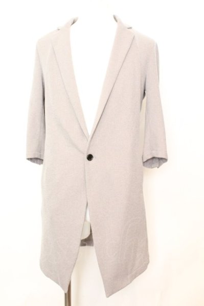 画像1: TORNADO MART / ブライトタックメッシュ7分袖チェスター  グレー O-25-09-16-037-TO-to-YM-ZT166 (1)