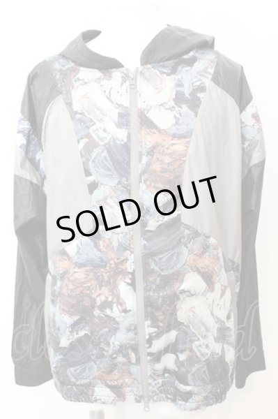 画像1: NO ID. BLACK / マルチカラーチェンジングBIGフーデッドパーカー ONE ブラックxチャコール O-25-09-16-038-NO-to-YM-OS (1)