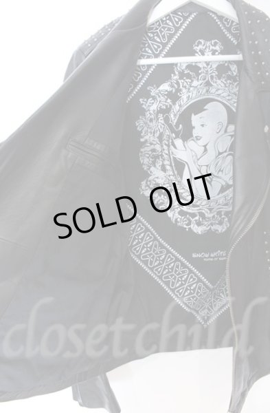 画像3: DIET BUTCHER SLIM SKIN / SNOW WHITE JOE クロススタッズラムライダース 2 ブラック O-25-10-20-010-DI-ja-YM-OS (3)