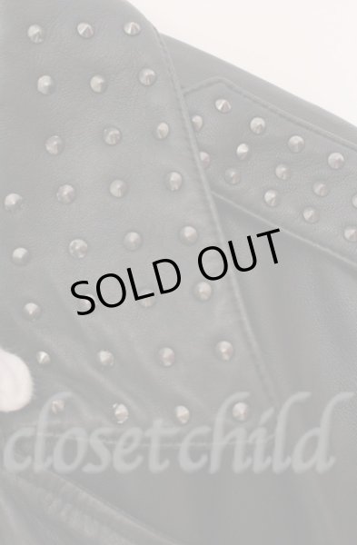 画像4: DIET BUTCHER SLIM SKIN / SNOW WHITE JOE クロススタッズラムライダース 2 ブラック O-25-10-20-010-DI-ja-YM-OS (4)