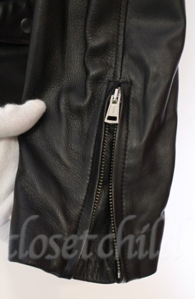 画像6: DIET BUTCHER SLIM SKIN / SNOW WHITE JOE クロススタッズラムライダース 2 ブラック O-25-10-20-010-DI-ja-YM-OS (6)