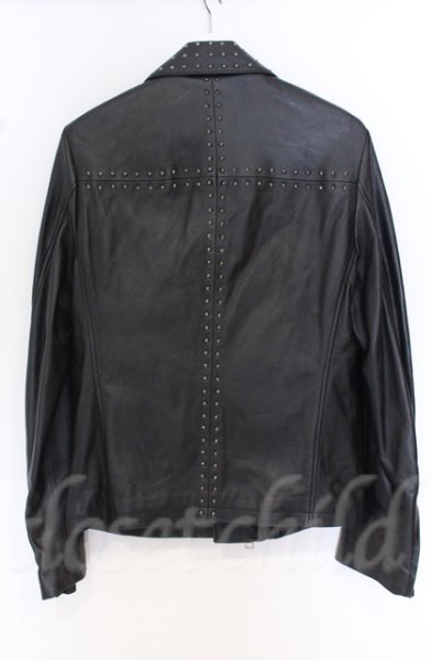 画像8: DIET BUTCHER SLIM SKIN / SNOW WHITE JOE クロススタッズラムライダース 2 ブラック O-25-10-20-010-DI-ja-YM-OS (8)