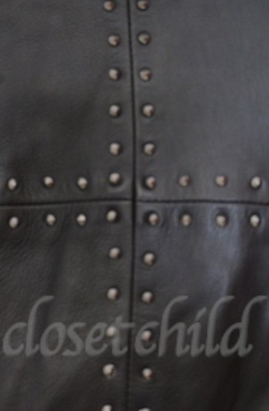 画像9: DIET BUTCHER SLIM SKIN / SNOW WHITE JOE クロススタッズラムライダース 2 ブラック O-25-10-20-010-DI-ja-YM-OS (9)