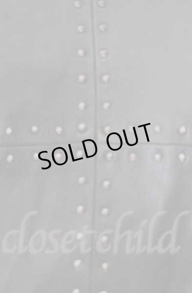 画像9: DIET BUTCHER SLIM SKIN / SNOW WHITE JOE クロススタッズラムライダース 2 ブラック O-25-10-20-010-DI-ja-YM-OS (9)