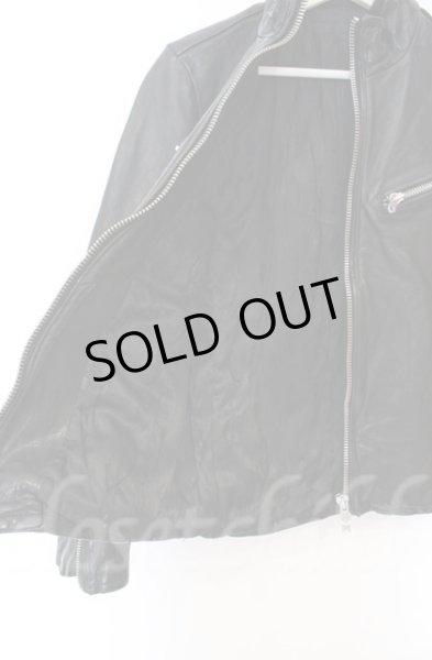 画像7: FUGA / ラムレザースタンドネックシングルライダースジャケット 46 ブラック O-25-10-20-011-FU-ou-YM-OS (7)