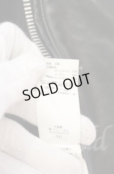 画像8: FUGA / ラムレザースタンドネックシングルライダースジャケット 46 ブラック O-25-10-20-011-FU-ou-YM-OS (8)