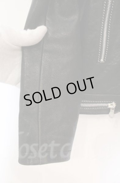 画像5: NO ID. BLACK / ラムレザーベジタブルパイピングライダースジャケット 1 ブラック O-25-10-20-012-NO-ja-YM-OS (5)