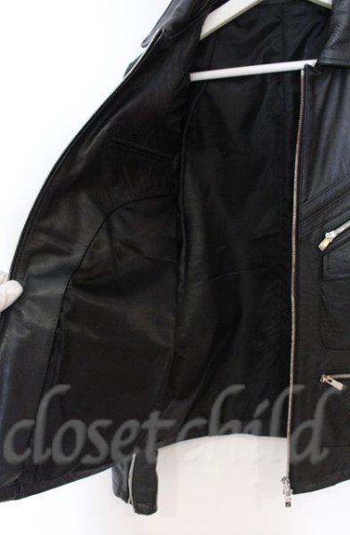 画像3: NO ID. / キッドバッファローレザー70s レザーブルゾンジャケット 1 ブラック O-25-10-20-013-NO-ou-YM-ZT0116M (3)