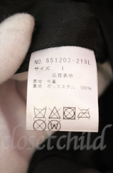 画像4: NO ID. / キッドバッファローレザー70s レザーブルゾンジャケット 1 ブラック O-25-10-20-013-NO-ou-YM-ZT0116M (4)