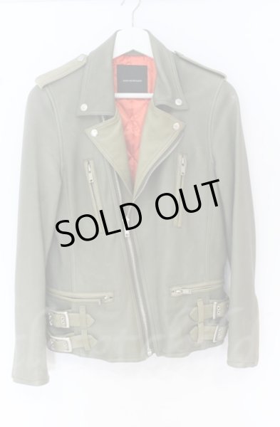 画像1: Moonage Devilment / ラムレザーダブルライダースジャケット 44 グリーン O-25-10-20-014-Mo-ja-YM-OS (1)