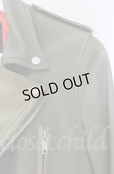 画像3: Moonage Devilment / ラムレザーダブルライダースジャケット 44 グリーン O-25-10-20-014-Mo-ja-YM-OS (3)