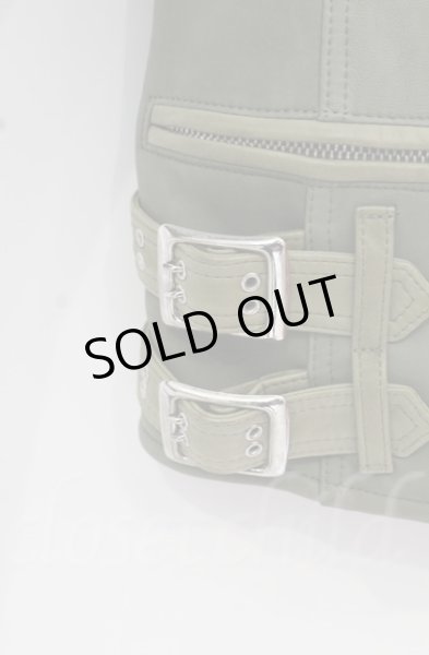 画像7: Moonage Devilment / ラムレザーダブルライダースジャケット 44 グリーン O-25-10-20-014-Mo-ja-YM-OS (7)