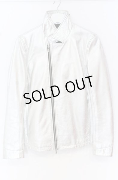 画像1: NO ID. / シープレザーWライダースジャケット 1 シルバー O-25-10-20-015-NO-ja-YM-OS (1)