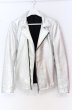 画像3: NO ID. / シープレザーWライダースジャケット 1 シルバー O-25-10-20-015-NO-ja-YM-OS (3)