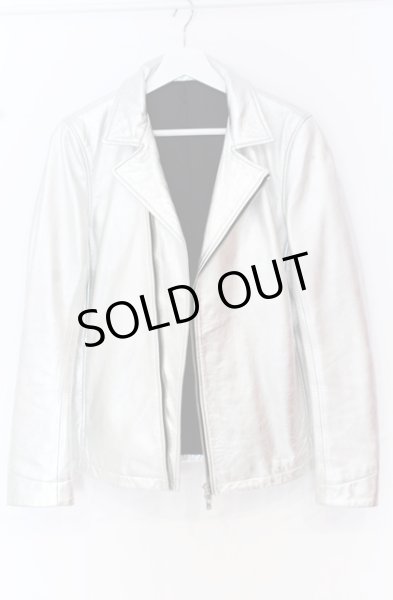 画像3: NO ID. / シープレザーWライダースジャケット 1 シルバー O-25-10-20-015-NO-ja-YM-OS (3)