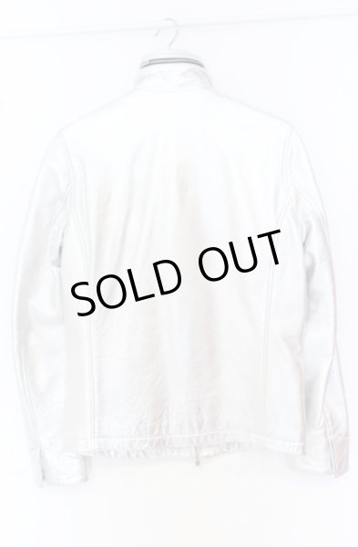 画像8: NO ID. / シープレザーWライダースジャケット 1 シルバー O-25-10-20-015-NO-ja-YM-OS (8)