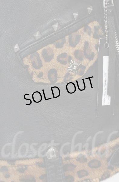 画像9: 14th Addiction / LEOPARD RIDERS 002　ディアスキンライダースジャケット 4（XL） ブラックｘレオパード O-25-10-20-003-14-ja-YM-ZTML038 (9)