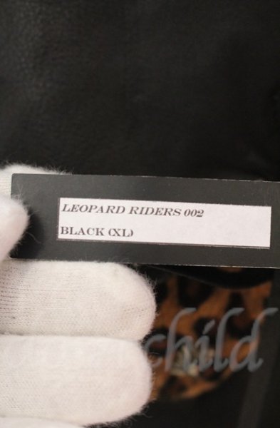 画像10: 14th Addiction / LEOPARD RIDERS 002　ディアスキンライダースジャケット 4（XL） ブラックｘレオパード O-25-10-20-003-14-ja-YM-OS (10)