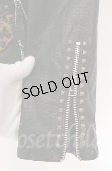 画像11: 14th Addiction / LEOPARD RIDERS 002　ディアスキンライダースジャケット 4（XL） ブラックｘレオパード O-25-10-20-003-14-ja-YM-ZTML038 (11)