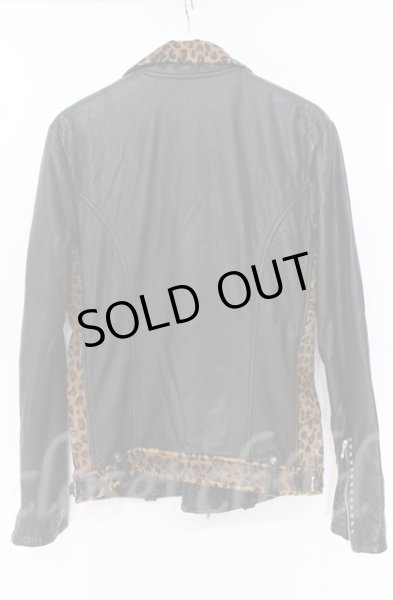 画像12: 14th Addiction / LEOPARD RIDERS 002　ディアスキンライダースジャケット 4（XL） ブラックｘレオパード O-25-10-20-003-14-ja-YM-ZTML038 (12)