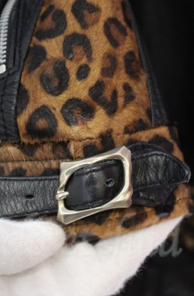 画像13: 14th Addiction / LEOPARD RIDERS 002　ディアスキンライダースジャケット 4（XL） ブラックｘレオパード O-25-10-20-003-14-ja-YM-OS (13)