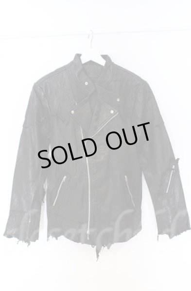 画像1: 14th Addiction / JK Cut Off ゴートスキンライダースジャケット 3（L） ブラック O-25-10-20-004-14-ja-YM-ZTML007 (1)