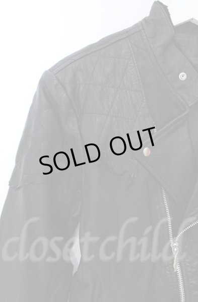 画像3: 14th Addiction / JK Cut Off ゴートスキンライダースジャケット 3（L） ブラック O-25-10-20-004-14-ja-YM-ZTML007 (3)