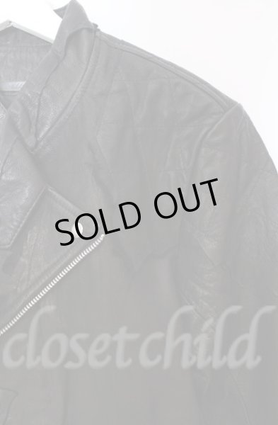 画像5: 14th Addiction / JK Cut Off ゴートスキンライダースジャケット 3（L） ブラック O-25-10-20-004-14-ja-YM-ZTML007 (5)