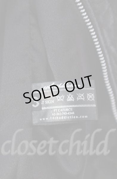 画像13: 14th Addiction / JK Cut Off ゴートスキンライダースジャケット 3（L） ブラック O-25-10-20-004-14-ja-YM-ZTML007 (13)