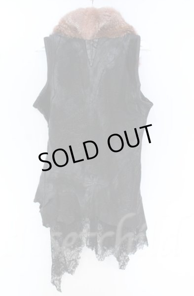 画像6: TT(Shohei Takamiya） / FUR VEST  ブラックｘピンク O-25-10-20-001-TT-ja-YM-OS (6)