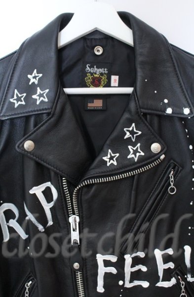 画像2: ONEMADE / Schottリメイク 228US LAMB RIDERS　ライダースジャケット 38 ブラック O-25-10-20-006-ON-sh-YM-OS (2)