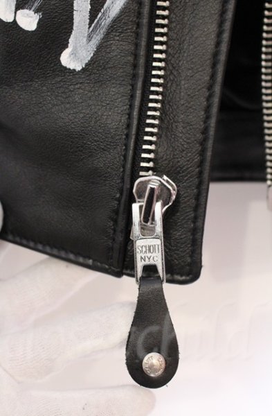 画像8: ONEMADE / Schottリメイク 228US LAMB RIDERS　ライダースジャケット 38 ブラック O-25-10-20-006-ON-sh-YM-OS (8)