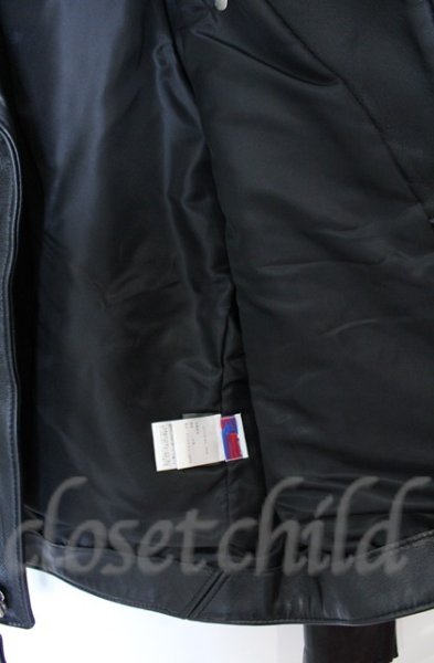 画像10: ONEMADE / Schottリメイク 228US LAMB RIDERS　ライダースジャケット 38 ブラック O-25-10-20-006-ON-sh-YM-OS (10)