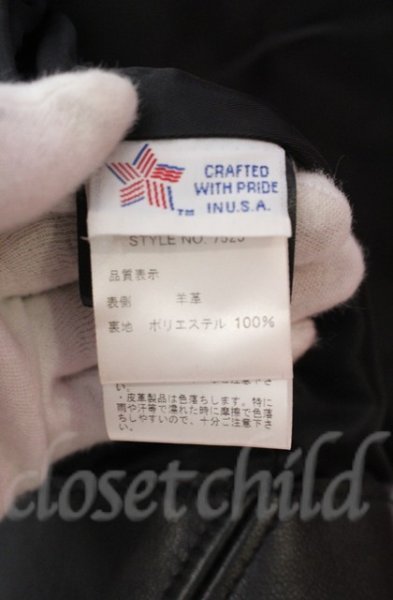 画像11: ONEMADE / Schottリメイク 228US LAMB RIDERS　ライダースジャケット 38 ブラック O-25-10-20-006-ON-sh-YM-OS (11)