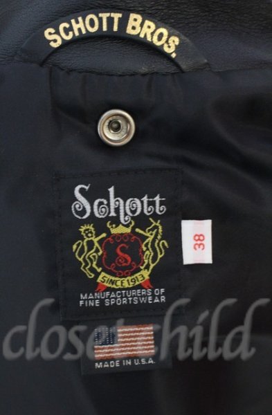 画像14: ONEMADE / Schottリメイク 228US LAMB RIDERS　ライダースジャケット 38 ブラック O-25-10-20-006-ON-sh-YM-OS (14)