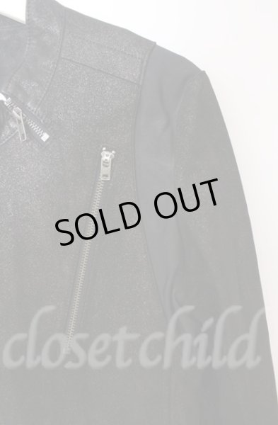 画像4: IFSIXWASNINE / RIDERS/M シープレザーライダースジャケット【【メンズ1】】 1 グリッターブラック O-25-10-20-008-IF-ou-YM-ZTML004 (4)